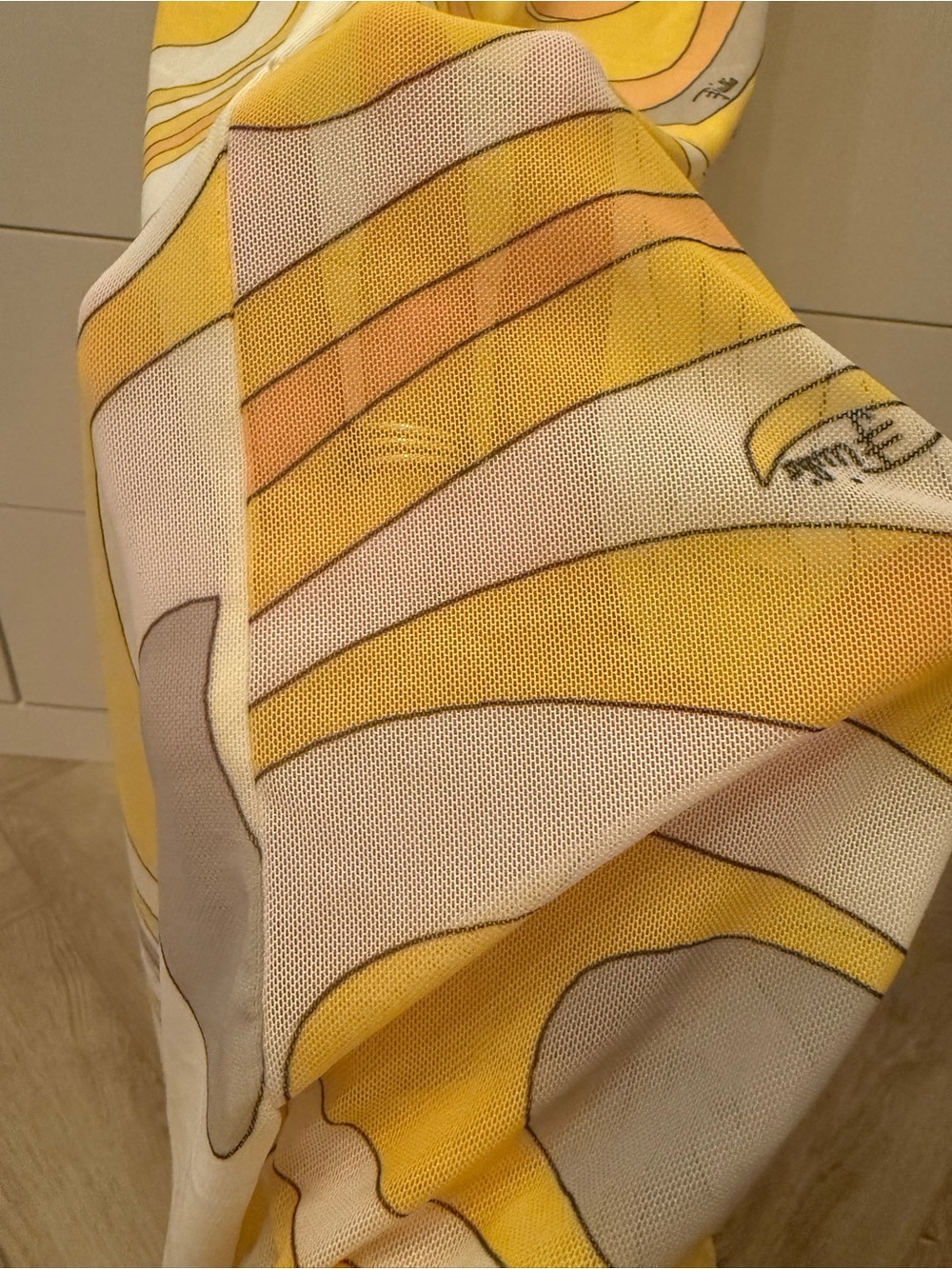 Emilio Pucci Yellow Orange Swirl Mini Dress - Picture 5 of 7